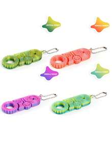 3D Printed Cartoon Anime Toy, Anxiety Relief 3-In-1 Gadget, Toy For Daily Use, Emotion Relaxation, Great Item, Exquisite & Compact, Portable, Stress Relief, Essential Holiday Gift - Multicolor - View 1