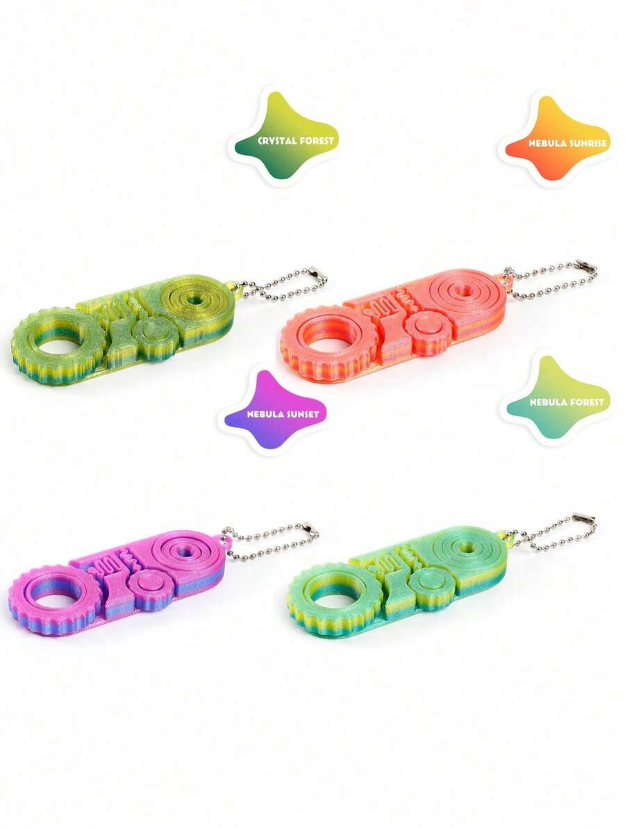 3D Printed Cartoon Anime Toy, Anxiety Relief 3-In-1 Gadget, Toy For Daily Use, Emotion Relaxation, Great Item, Exquisite & Compact, Portable, Stress Relief, Essential Holiday Gift - Multicolor - View 1