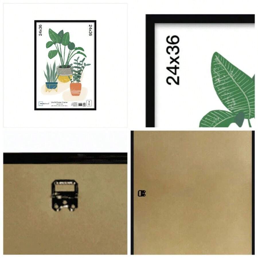 FLOWER-24x36 Basic Black Poster Frame - 黑色 - 查看 1