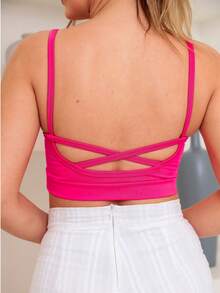 Moderna & Slim KIT 03 Fitness Strappy Top With Suplex Power Back Crossover - Back Xis Fitness Top - 1 黑色 1 白色 1 粉紅色 - 查看 2