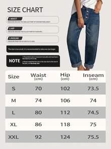 Women's Fall Casual Loose Straight Leg Jeans High Waisted Baggy Buttons Down Boyfreiend Denim Pants With Pockets