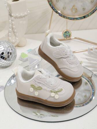 זוג אחד נעלי אביב/סתיו נמוכות לילדים, נעלי הליכה רכות ונוחות לתינוקות/פעוטות