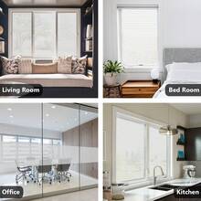 1pc Frosted Window Privacy Film Sun Blocking Frosted Glass Window Film Static Cling Window Covering Non Adhesive Glass Sticker For Home Office Bathroom Kids Study Stripe Patterns - Multicolor - View 27