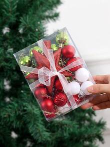 30/12pcs/Set,6pcs L, M, S Foam Christmas Decorative Ball With Lanyard, Winter, Spring Foam Round Decorative Ball, Suitable For Holiday Decoration, Home Decoration, Thanksgiving Day, Wedding, Birthday Party, Party Decoration Props, Decorative Pommel, Christmas (No Power Decoration) - Multicolor - View 17