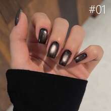 MANEL 10ml 秋冬新款黑宝石猫眼凝胶指甲油 - 黑色、灰色、黑珍珠色、玻璃珠美甲 - 彩色 - 查看 5