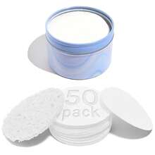 AOA Studio 50-Count Compressed Facial Sponges 1OO% Natural Cosmetic Spa Sponges For Facial Cleansing, Exfoliating Mask, Remove For Makeup, Dead Skin, And Dirt (White, 50 Counts),White - trắng - Xem 1
