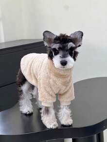 1pc Fluffy Dog Clothes, New Style For Teddy, Poodle, Small Dogs In Winter - Apricot - View 11