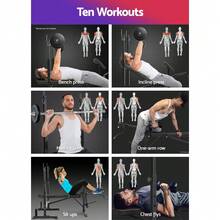 Everfit Weight Bench 10 In 1 Bench Press Home Gym Station 330kg Capacity - Black - View 4