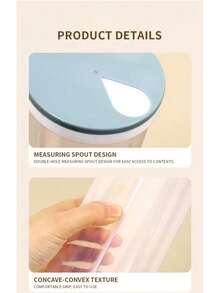 1-Piece Large Capacity Plastic Storage Container Set - Airtight Pasta/Noodles/Cereal Food Canisters (Includes Noodle Tube For Kitchen/Home/Restaurant Use)