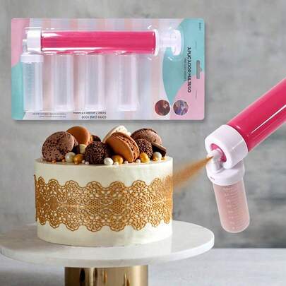 Bộ 1 súng phun trang trí bánh thủ công, dụng cụ bơm phun trang trí bánh DIY, bộ súng phun trang trí bánh, thích hợp cho việc trang trí bánh cupcake và các món tráng miệng trong nhà bếp.
