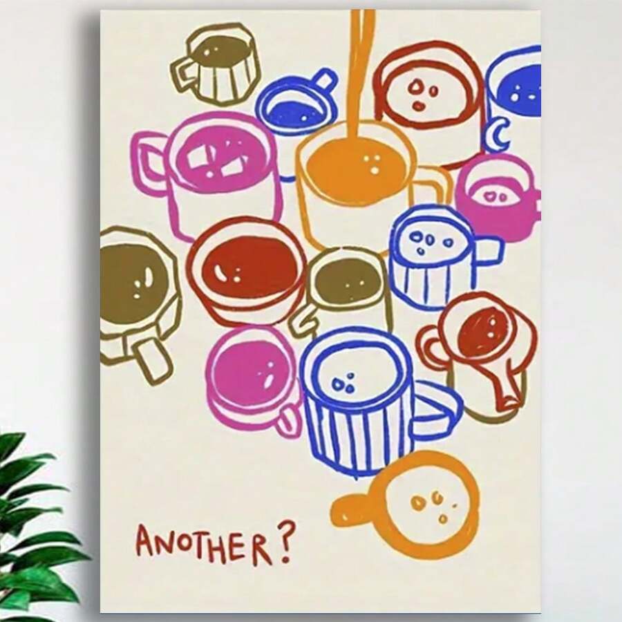 Framed Another Coffee Poster Aesthetic Kitchen Apartment Wall Art For Kitchen Dining Room Decoration Home Bedroom Wall Decor Gifts Artwork Canvas, Canvas Wall Art, Poster, For Living Room, Bathroom, Bedroom, Office, Home Decor For Home, Dorm, Living Room Decor, Halloween Gift, Canvas Wall Art, Poster, For Living Room, Bathroom, Bedroom, Office, Home Decor - Đóng khung - Xem 1
