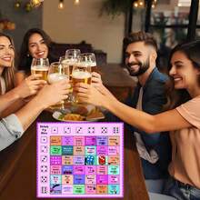 Adult Drinking Game, Girls' Night Drinking Board Game, Large Waterproof Board Game Paper, Fun Party Interactive Drinking Game, Suitable For Girls' Night And Bachelor Parties, 21 Years Old And Above, 2-6 Players - Multicolor - View 6