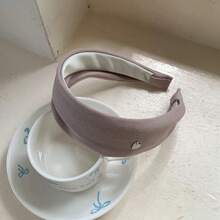 1pc Korean Minimalist Solid Color Headband With Heart Accent, Versatile Daily Hair Accessory For Commute & Date Looks, Soft Durable Design, Ideal Gift For Women/Girlfriends/Besties On  US - 深藍色 - 查看 9