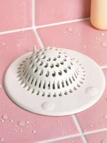 1 buc. Capac de păr din silicon pentru duș/cadă, sită de scurgere cu ventoasă - Capac de păr și previne înfundarea, soluție casnică pentru chiuveta de baie și cada de bucătărie, capac de scurgere ușor de instalat - material siliconic durabil, ideal pentru captarea zilnică a părului și scurgerea netedă a apei, articole de bucătărie, accesorii de bucătărie, ustensile de bucătărie