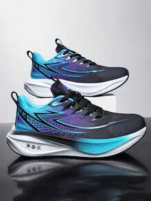 Giày thể thao nam mới năm 2026, thoáng khí, thích hợp cho đi bộ đường dài, giày tennis êm ái với đế dày mềm mại (được vẽ tay với bề mặt không đều). - Trăng đen tím - Xem 1