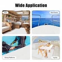 TFCFL Floor Mat, Self-Adhesive Flooring Mat, Non-Slip Floor Mat, RV Flooring Mat For Yachts, Fishing Boats, RVs, Diving Platforms, Fishing Boat Balconies, Golf Carts - Light Grey+White - View 6
