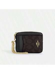 Ví đựng thẻ mini có khóa kéo dành cho nữ, có cửa sổ đựng thẻ ID trong suốt, ví đựng thẻ tín dụng và tiền xu nhỏ gọn, nhẹ và dễ mang theo với dây đeo cổ tay có thể tháo rời. - màu đen - Xem 7