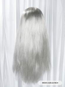 Long Straight Hair With Beard Set For Men Costume Funny Film Character King Jesus Zeus Wizard Cosplay Wigs, White Synthetic Natural Looking Daily Party Wig, Low Temperature Fiber, Beginner Friendly, Perfect For Holiday, Parties & Gifts For Birthday Christmas, Festival Hairpiece-Playing, Stage Props, Etc