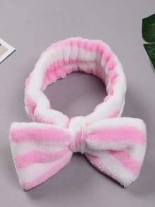 1 Pack Bow Facial Headband - Soft Skin-Friendly Makeup Headband For Women/Girls, Cute Skincare Headband For Face Washing, Facial Cleansing, Spa, Makeup Application & Daily Home Beauty Routine