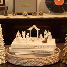 Nativity Sets Indoor, Set Of 11 Resin Nativity Scene Figurines Set Decor, Decorations Indoor Home Table Mantle Kitchen Shelf - ban đầu - Xem 5