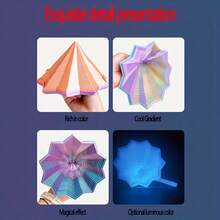 1pc Stress-Relieving Star-Shaped 3D Printed Novel Gyroscope, Octagonal With Handle Fun Adult New Year Gift, Fingertip Toy Stress-Relieving Toy, Office Mini-Game Fun Design, Octagonal Shape, Precise Production, High-Quality Printed Spiral Radish Tower Handicraft Display Piece Christmas Gift - Multicolor - View 5