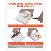 Thermostat 7-Tage-programmierbar, Raumthermostat für Wärmepumpe, Klimaanlage, Fußbodenheizung, LED-Bildschirm mit Hintergrundbeleuchtung, großer Temperaturbereich von 5 bis 37 °C, weiß - Weiss - Übersicht 5