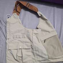 1件美式复古可转换肩挎包/斜挎包/多功能二合一背心，男女通用，休闲时尚，适合露营、钓鱼等户外活动。 - 彩色 - 查看 17