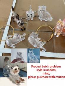 1pc Mini Pet Hair Storage Box, Transparent Cat Hair Storage Box Pendant, Dog Hair Collector Keychain, Transparent Hair Storage Box, Cat Hair Storage Bottle Keychain, Cute Animal Hair Storage Pendant, Bag Pendant, Dog Hair Storage Capsule, Car Keychain, Mobile Phone Pendant, Best Gift For Pet Lovers, Creative Gifts For Lovers, Friends, Family, Teachers, Must-Haves For Back-To-School Season, Festival And Anniversary Gifts (Only Box) Car Accessories Goth Y2k - Multicolor - View 11