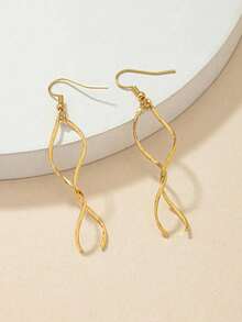 Fashion Tassel Drop Earrings Women - 金色 - 查看 2