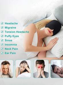 1Pc Sleep Aid Cooling Compress High-Elasticity Head Cover Headache Relief Cap - Multicolor - View 6
