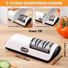 1pc Rechargeable Electric Sharpening Stone, Equipped With A Large Capacity Battery 1200mAH Electric Sharpener, With 2 Adjustable Levels Of Strength, Making It A Great Kitchen Assistant And A Great Gift