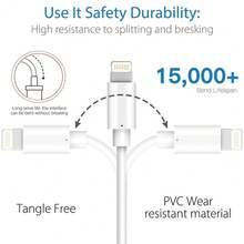 1-2pcs 3.3ft/100cm Or 6.6ft/200cm USB To Lightning Fast Charging Data Cable, Compatible With IPhone 14/13/12/11/Pro/Pro Max/Mini/Xs Max/XR/X, IPad
