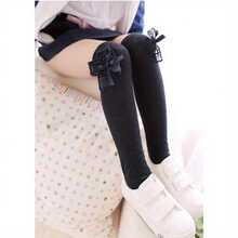 4 Pairs Girly Bow Accent Textured Over The Knee Socks - Fashionable Thigh High Socks Set For Daily & Cosplay. - Multicolor - View 6