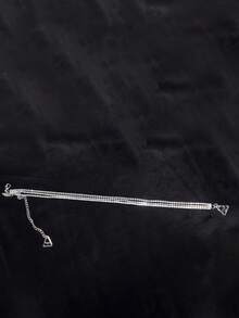 1pc/2pcsElegant & Sexy Silvery-Plated Rhinestone Bra Straps - Invisible, Adjustable For Wedding Dresses & Vacation Wear - Silver - View 3