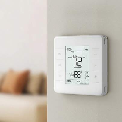 Thermostat 7-Tage-programmierbar, Raumthermostat für Wärmepumpe, Klimaanlage, Fußbodenheizung, LED-Bildschirm mit Hintergrundbeleuchtung, großer Temperaturbereich von 5 bis 37 °C, weiß
