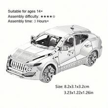 3D金属拼图DIY金属拼装模型，交通工具，电车，蒸汽火车，自卸卡车模型，圣诞礼物 - 車2 - 查看 38