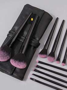12pcs Premium Make Up Brushes Set With Travel Bag,High Quality Makeup Brush Set, Makeup Brushes Set With Case, Small Makeup Brush With Travel Bag, Soft Makeup Brush, Travel Makeup Brush Set With Bag,Ultra Soft Hair Makeup Brush Pack Contains Large Powder Blending Make Up Brush Set Blush Face Brush Concealers Contour Eyeshadow,Elegant Gift Box For On-The-Go Beauty,Christmas Gifts - Multicolor - View 7