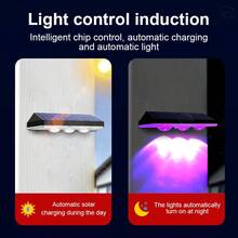 Luces solares LED de colores para exteriores, decoración de jardín, 9 modos, luces para porche, cerca, escaleras, balcón, vacaciones, villa, paisaje, luces ambiente - Negro - Ver 10