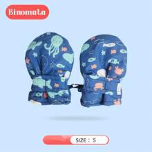 Binomata 1 Pair Kids Boys And Girls Cartoon Design Gloves, Toddler Mittens, Waterproof Windproof Warm Winter Gloves For Outdoor Snow Play And Skiing - Multicolor - View 14