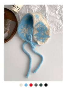 Diadema/bufanda tejida con diseño de copos de nieve y muñeco de nieve para Navidad, orejeras reversibles y cálidas con lazo, cubremanos de invierno acogedores, orejeras tejidas de moda para mujer