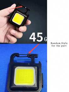 1pc Portable Aluminum Bright Flashlights Work Light, Mini Keychain Carabiner Camping Lamp, COB 3 Light Modes Multifunctional Outdoor Emergency Light With Hook Magnetic Back Bracket Bottle Opener For Fishing Carrying, Hanging On Bags, Mobile Phones, Waist, Camping Accessories