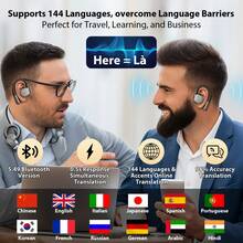 Ear Buds Wireless Bluetooth Earbuds, Translating Earbuds Real Time - Traductor Inglés Español Translator Headphones, Headphones Bluetooth Noise Cancelling Ear Buds For Sports/Travel - 黑色 - 查看 8