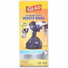 Glad Extra Large Heavy Duty Scented Dog Waste Bags Value Pack 360 Count - As Pic - View 1