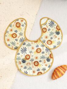 1Pc Mess Proof Baby Bib - Flip Pocket Waterproof Baby Apron - Great Travel Bib For Baby Eating - Baby Food Bibs - Multicolor - View 3