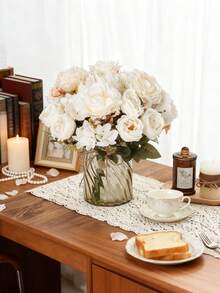 1/80PCS Artificial Flowers - Silk Rose, Fake Plants For Home Furnishings, Dining Room, Living Room, Outdoor Garden Decoration, Autumn, Spring, Vase, Flower Wall, Garland, Bridal Bouquet, Wedding Decoration, DIY Wreath Materials, Birthday Party Decoration Materials, Home Decoration Accessories, Mother's Day, Father's Day,Valentine's Day, New Year Gifts