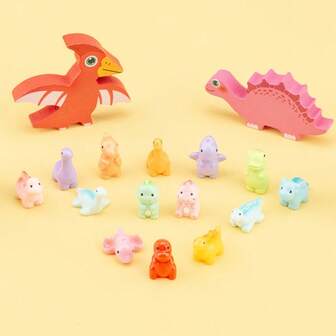 70 piezas Mini Dinosaurios de Resina, Set de Mini Figuras para Manualidades DIY, Mini Animales de Resina para Decoración de Jardín de Hadas y Plantas en Maceta, Colección de Mascotas de Escritorio Lindas