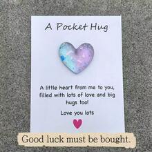2PCS,Hot  Love Pocket Hug Pocket Hug Greeting Card Gradual Change Color Love Peach Heart Ins Creative Holiday Gift - 彩色 - 查看 3