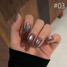 10毫升/瓶 2025秋冬新款热销美白、黑色指甲、金色闪粉、流行黑色水钻、玻璃珠、磁性、水晶猫眼凝胶指甲油、白色指甲油、法式美甲、圣诞美甲 - 彩色 - 查看 8