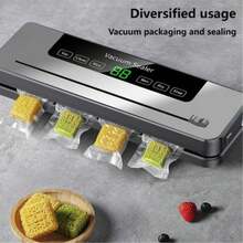 RAF Máy hút chân không, thiết bị bảo quản thực phẩm bằng chân không cho nhà bếp, túi hút chân không, tích hợp cả chức năng hút chân không và đóng túi, thích hợp cho việc đóng gói và bảo quản các loại thực phẩm khô và ướt bằng chân không. Ứng dụng trong bảo quản thực phẩm, nhà bếp, tủ lạnh, cắm trại, du lịch, sản phẩm khuyến mãi mùa hè. - Phích cắm loại A của Mỹ (220-240V) - Xem 9