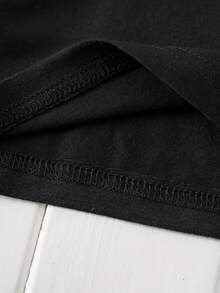 New Ladies' Tops For Women, 2026 Spring Summer New Style Ladies Round Neck Double-Sided Flower Letter Double-Sided Print Fashion Summer Cool Short Sleeve Summer Casual-Shirt - màu đen - Xem 5